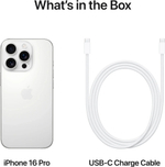 Смартфон Apple iPhone 16 Pro 128 ГБ, Dual: Только eSim, White Titanium (белый титановый)