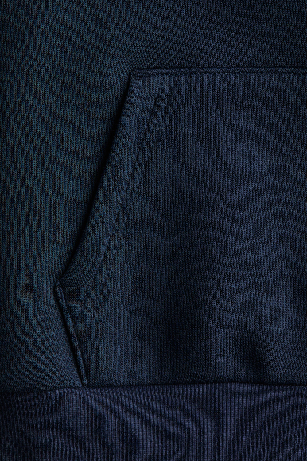 H&M Толстовка с капюшоном и флисовой подкладкой, темно-синий