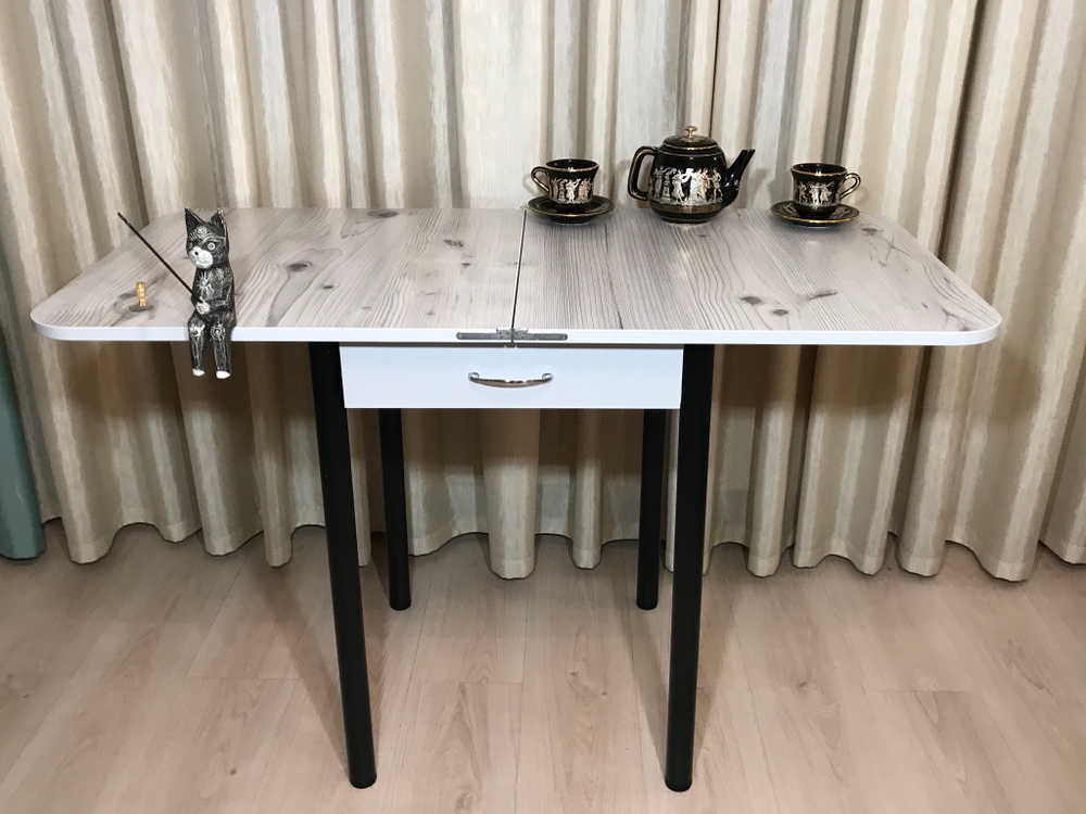 Кухонный раскладной стол с ящиком для маленькой кухни Biscay
