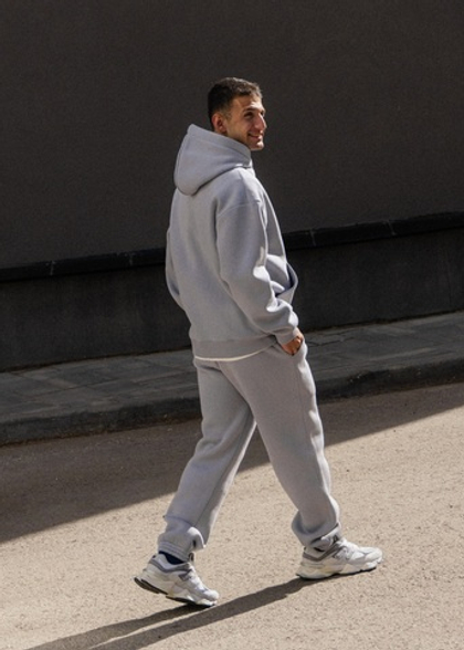 Брюки с начесом MAN, пепельные