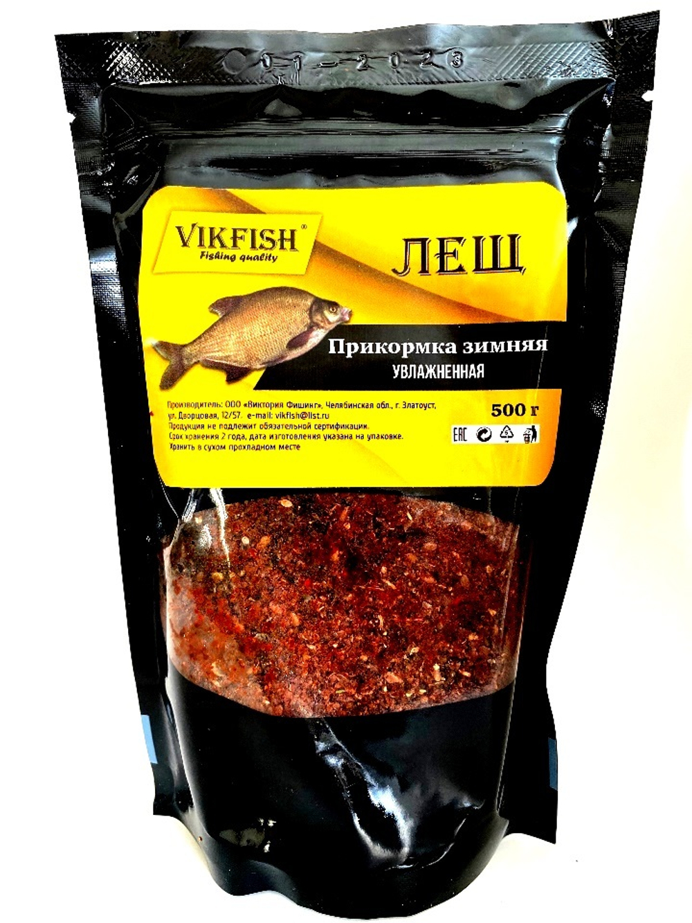Прикормка VIKFISH Зимняя УВЛАЖНЕННАЯ (ЛЕЩ КРАСНЫЙ) 500гр