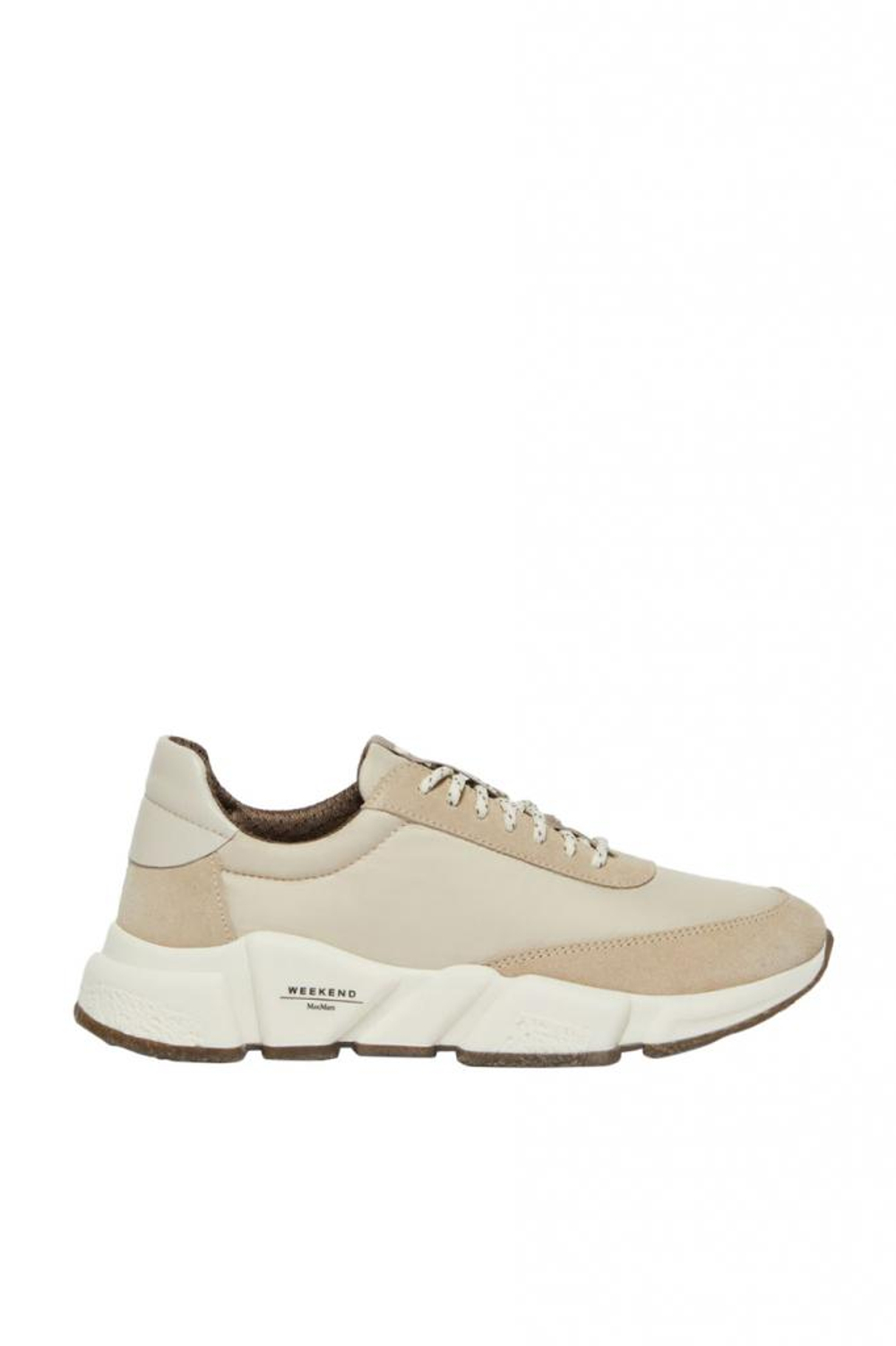 Полуботинки Max Mara WEEKEND CIGNOPV в серо-бежевом цвете
