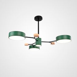 Люстра На Штанге Meade 4 Lamps Green By Imperiumloft