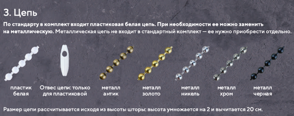 Карниз для римских штор закрытого типа, длина 80 см