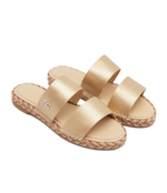 Кожаные шлепанцы Tommy Hilfiger - золотой(FW0FW07932)