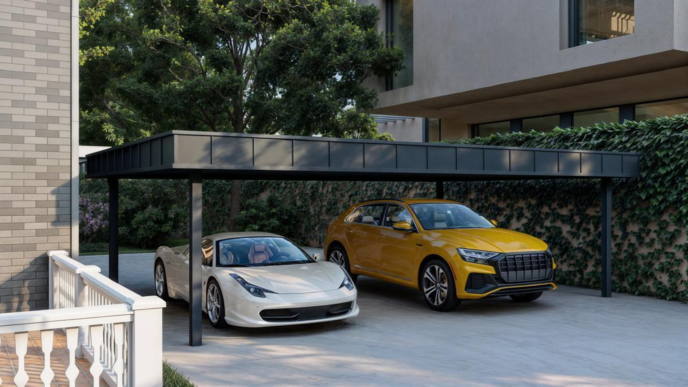 Навес на два автомобиля SK00307