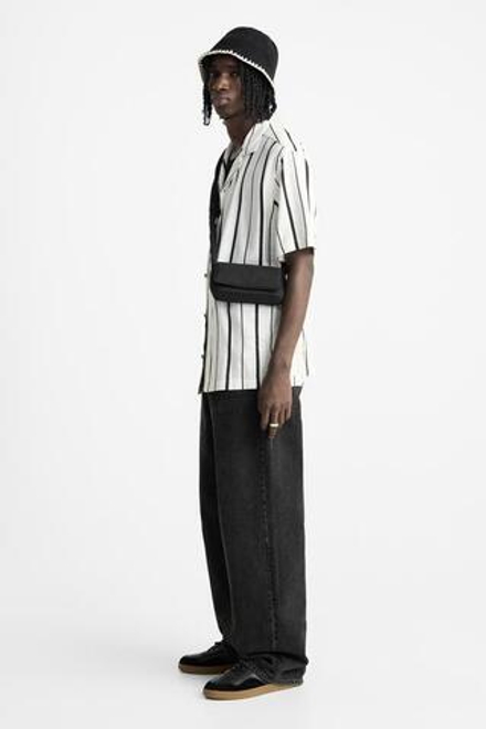 ZARA МИНИ-СУМКА С ПЛЕЧЕВЫМ РЕМНЕМ НЕЙЛОН, ЧЕРНЫЙ