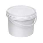 Ведро с герметичной крышкой и ручкой 1,8 л (белое)