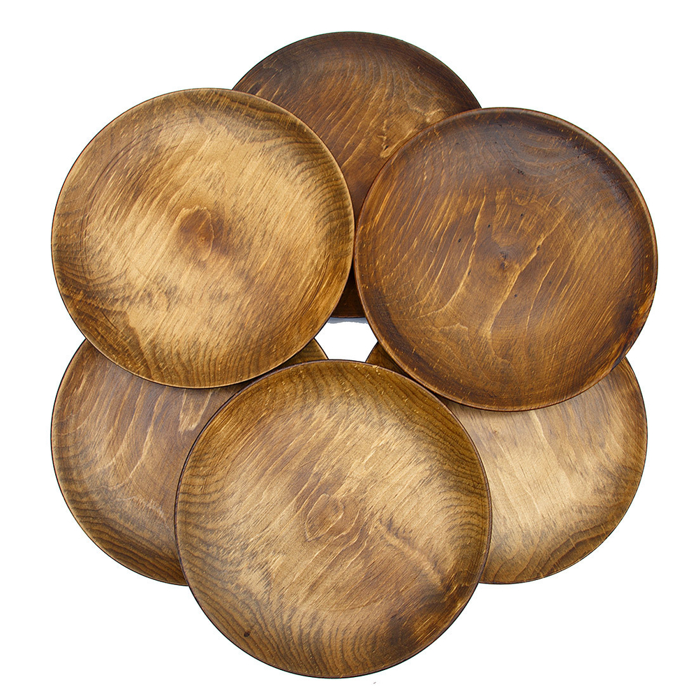 Набор деревянных тарелок Art of Siberia из сибирской пихты 6 шт. TN44