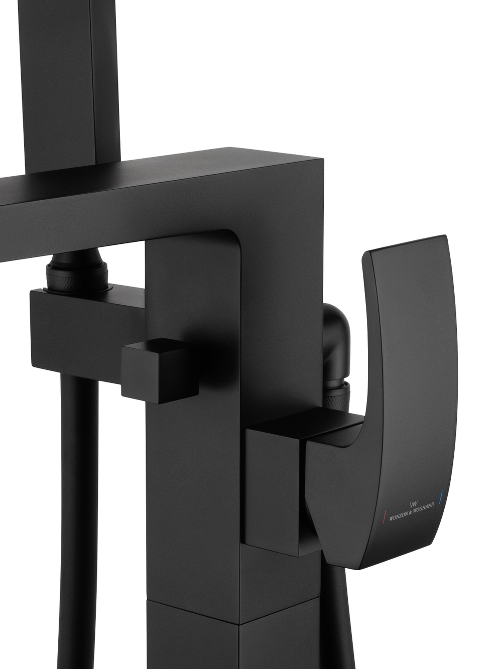 Смеситель для ванны напольного монтажа WONZON & WOGHAND FIT, Черный матовый (WW-88649009-MB)