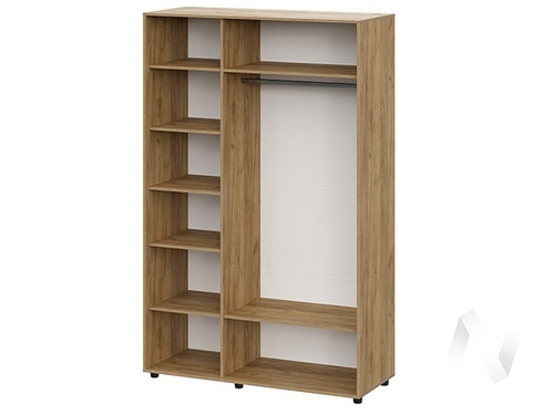 Шкаф 3-х створчатый МС Милан (дуб золотой/белый/белый матовый)