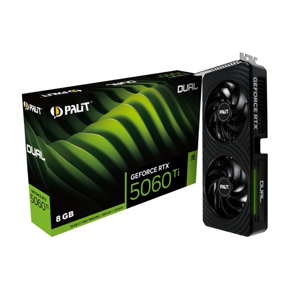 Видеокарта Palit GeForce RTX™ 5060 Ti Dual 8GB GDDR7 128-bit, 2573 MHz