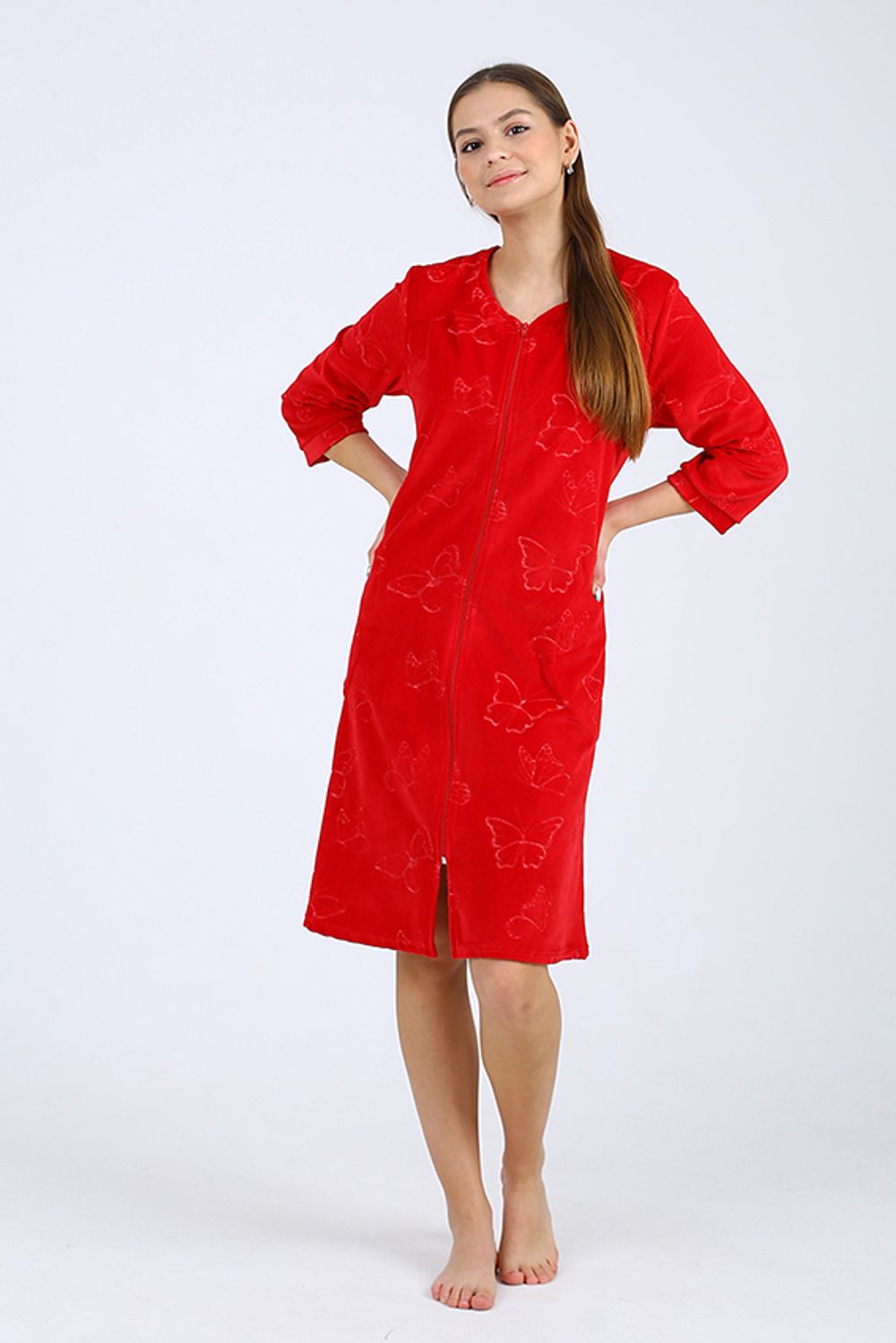 С-295-1/ Халат женский из велюра Уценка