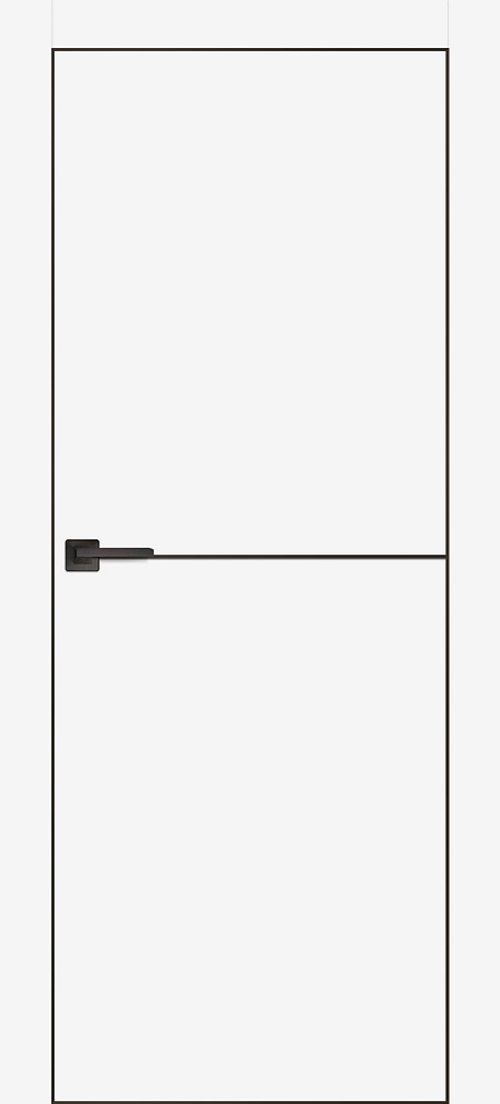 Дверь PX-19 черная кромка с 4-х ст. / Цвет Белый / Двери PROFILO PORTE