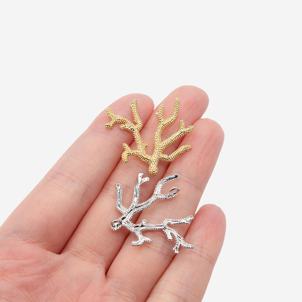 Подвеска-коннектор "Коралл", 25*27мм, позолота