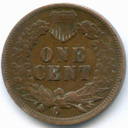 1 цент 1905 год. США. Голова индейца. Бронза, диаметр 19 мм. VF