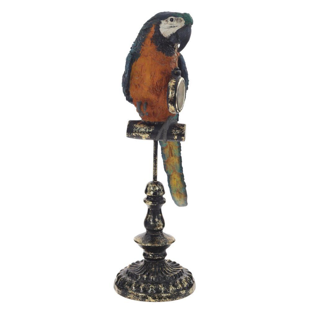 GAEM Фигурка декоративная "Попугай" с часами (LR44x1), L19 W12 H40,5 см