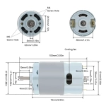 895 беззубчатый DC Motor 12-24V Высокий крутящий момент Регулируемый для электрического инструмента / DIY Небольшая дрель с двойным шарикоподшипником