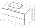 Тумба с раковиной Allen Brau Infinity 100 1.21003.PWM папирус матовый