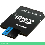Карта памяти A-Data Premier microSDXC 64GB с адаптером (AUSDX64GUICL10A1-RA1)