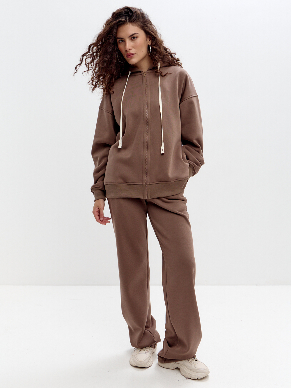 Коричневая утепленная толстовка Otto