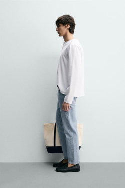 ZARA ДЖИНСЫ REGULAR FIT ОБЛЕГЧЕННЫЕ, ВЫЦВЕТШИЙ СИНИЙ