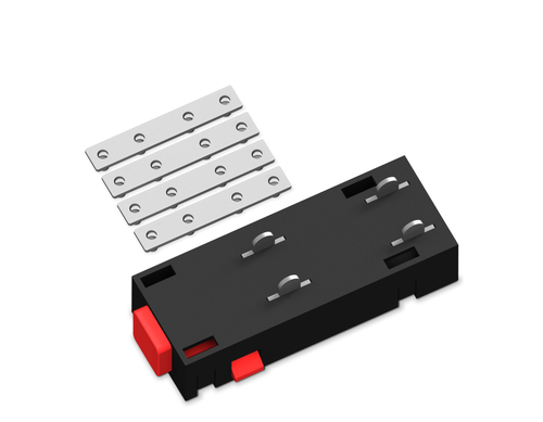 Коннектор питания прямой с соединителем для шинопровода в натяжной потолок Magnetic 220V GL1108 BK черный 68*28.5*18