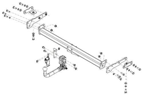 Фаркоп Brink (Thule) 630000 для FORD EDGE 16-(паспорт и сертификат в комплекте)(без электрики)
