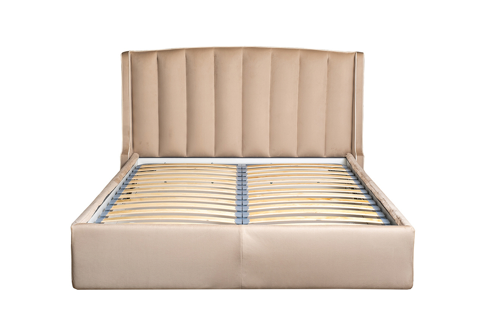 Кровать c подъемным механизмом Colt1009 186х220х120 Garda Decor Odry велюр экрю