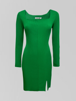 Платье A`Studio 2212 прямое с квадратным вырезом на груди и разрезом на ноге