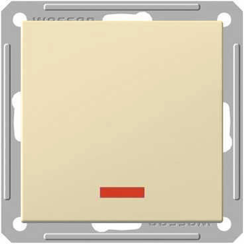 Переключатель 1-клавишный проходной с индикацией, с/у, механизм W59 белый Schneider Electric