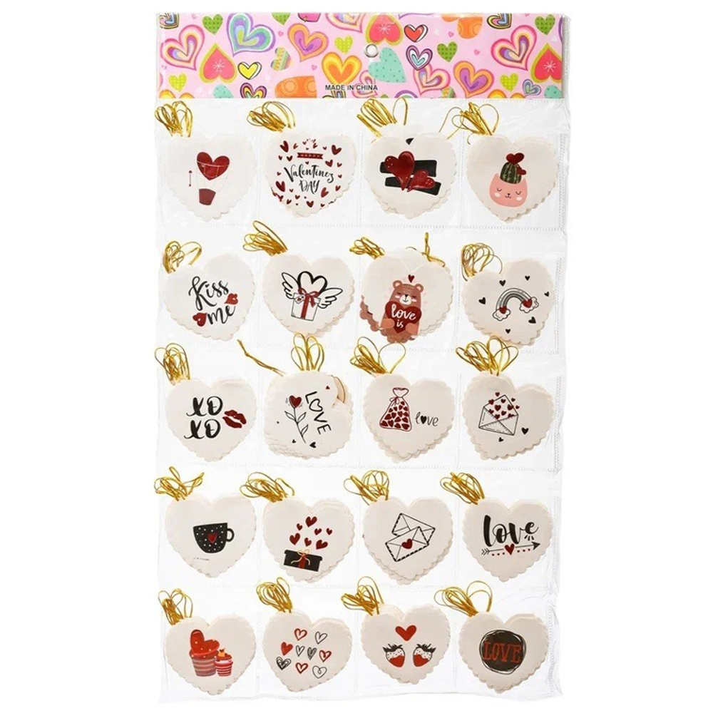 Открытка на день всех влюблённых Basir, серия "Love", с элементами голографии, 7.5*7 см, 160 шт