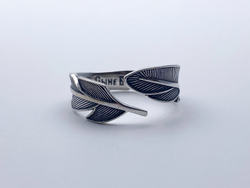 Кольцо из серебра/Частичное чернение