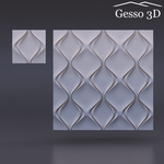 Гипсовая 3D панель Мягкий ромб