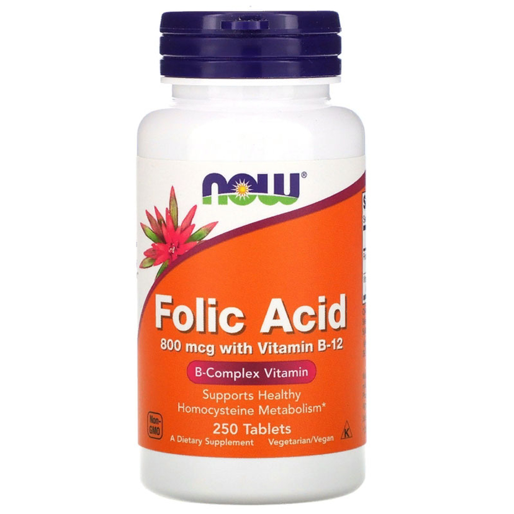 NOW Folic Acid 800 мкг. (250 табл.)