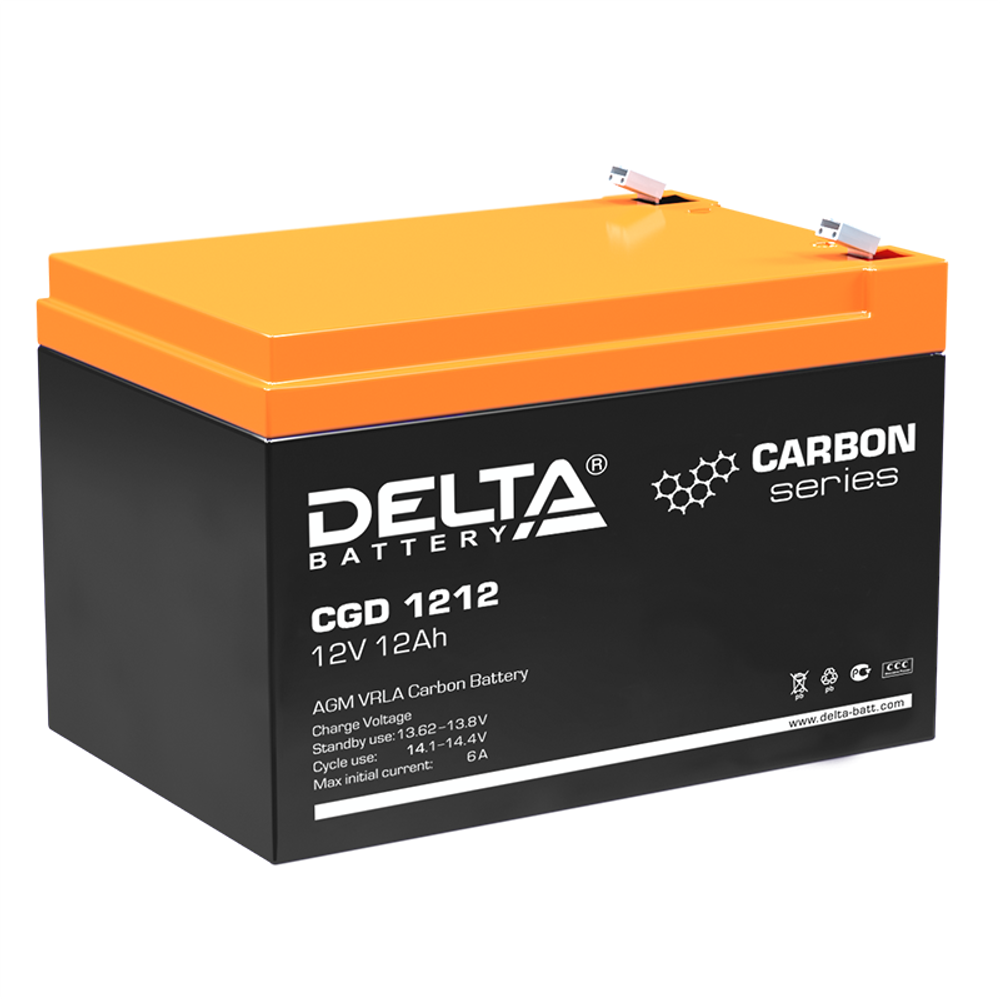 Аккумуляторная батарея DELTA CGD 1212 [12Ah / 12V / AGM+CARBON]