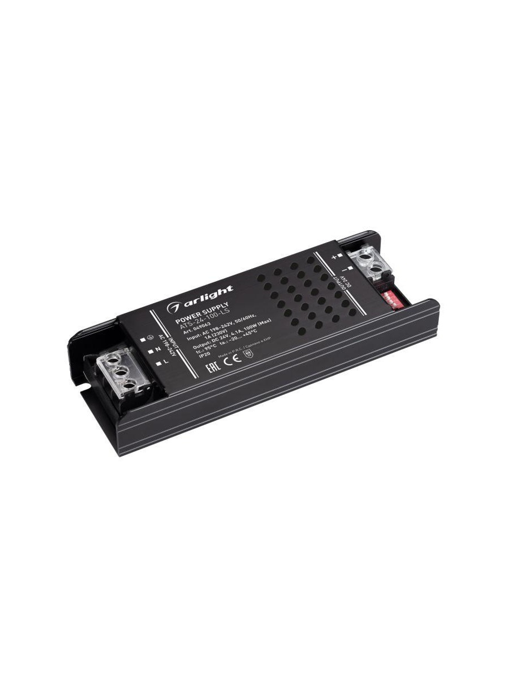 Блок питания ATS-24-100-LS (24В 4.1А 100Вт) IP20 сетка Arlight 049063