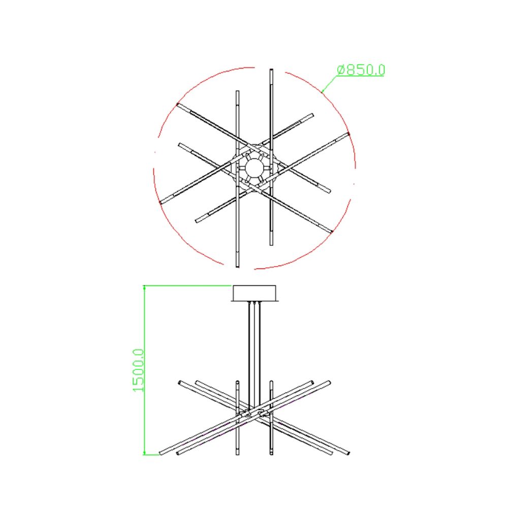 Люстра MD18001070-12AGOL