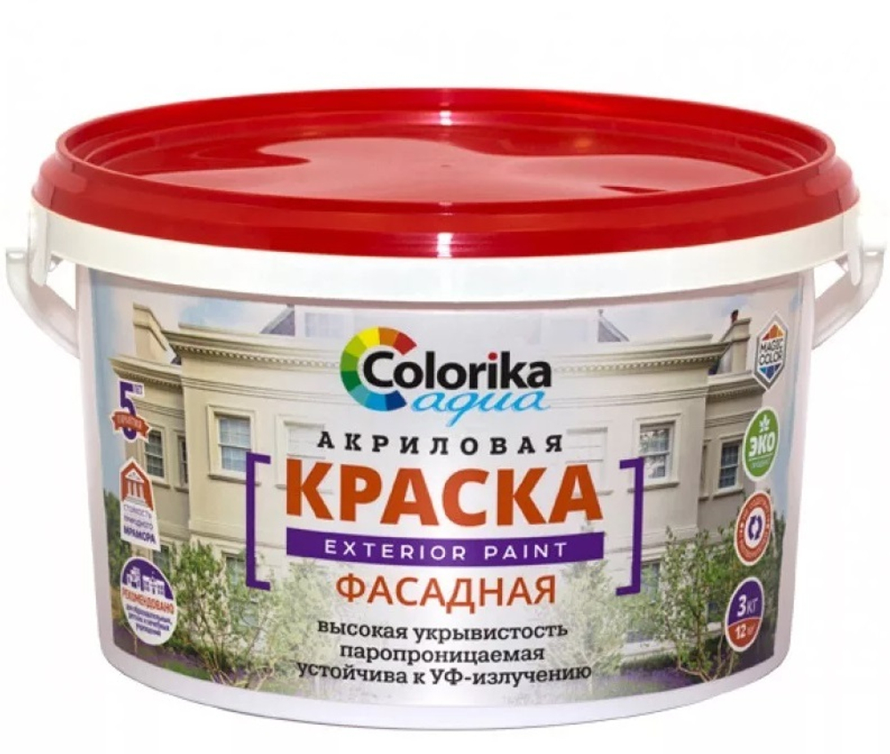 Краска фасад. 5кг база С Colorika Aqua