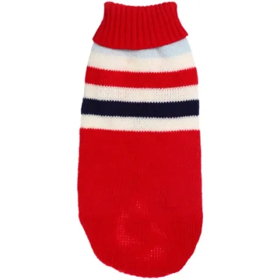 Кофта - свитер для мелких пород собак и кошек «BRO Style», полосочки, цвет красный, р M