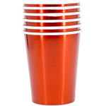 Стаканы фольгированные в красном цвете, 250 мл, 6 шт