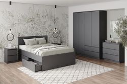 МС Мори Кровать КРМЯ 1200.1/1 (МП) Графит