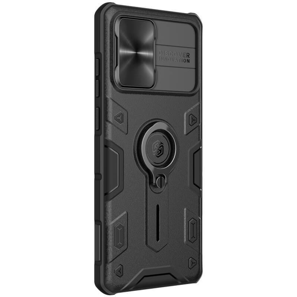 Противоударный чехол с кольцом и защитой камеры Nillkin CamShield Armor Case для Samsung Galaxy Note 20