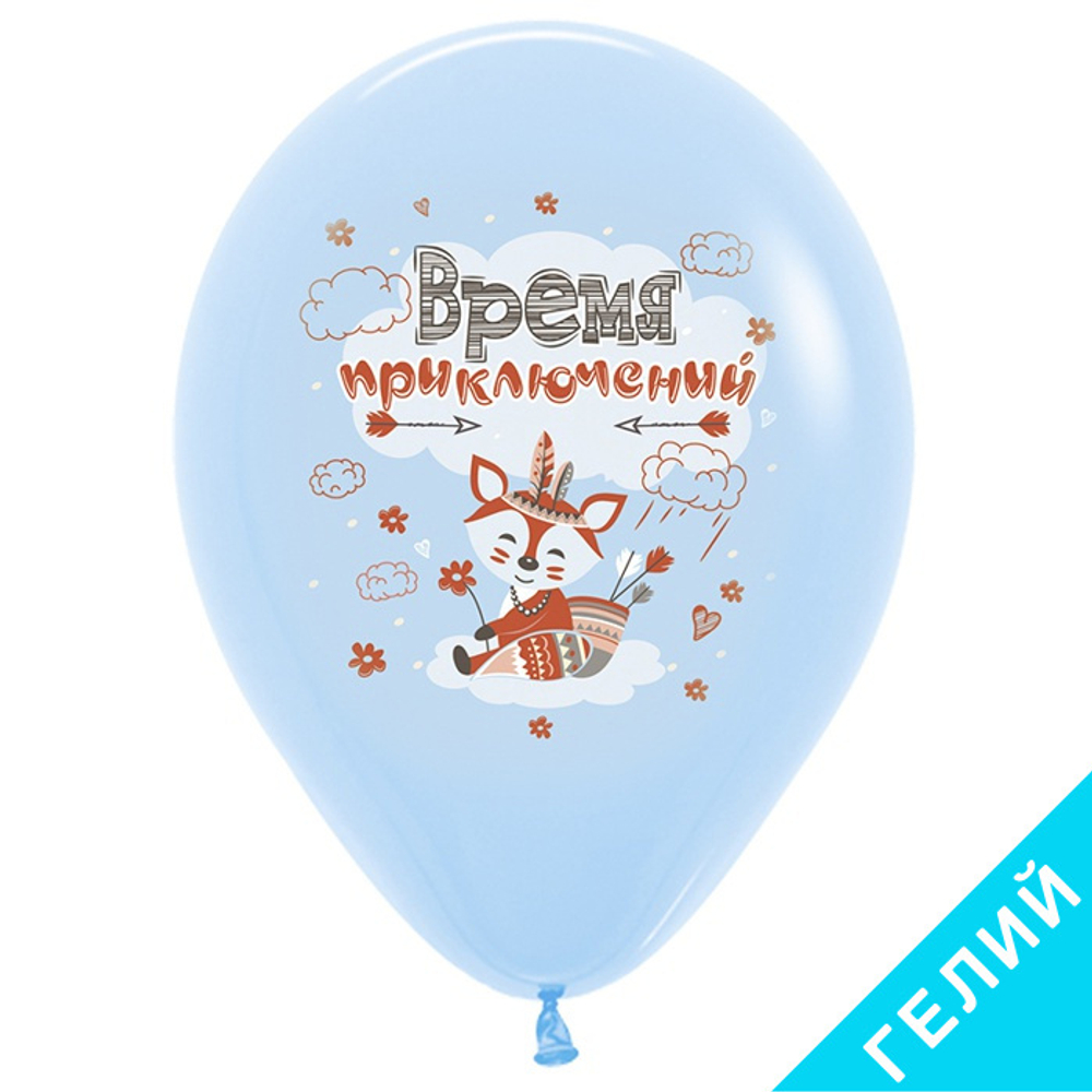 Воздушные шары Sempertex с рисунком С Днем Рождения Животные-индейцы, 25 шт. размер 12" #612020-25
