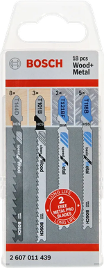 Набор пилок для лобзика по металлу BOSCH 2607011439