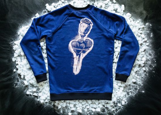 Свитшот HOOK Любовь Яд Синий