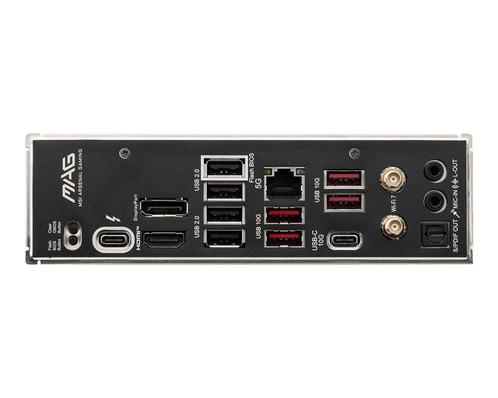 Материнская плата MSI MAG B860 TOMAHAWK WIFI LGA1851 4xDDR5 4xSATA3 RAID 3xM.2 HDMI DP 2xType-C ATX