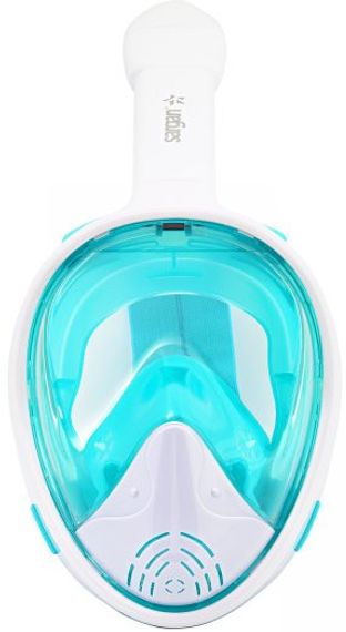 Маска полнолицевая Sargan Планета океан белая/бирюзовая