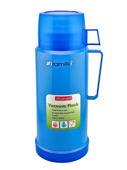 Термос 1000 мл. со стеклянной колбой Kamille KM 2072 пластиковый корпус
