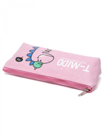 Пенал - косметичка Alingar, ткань, молния, 75 х 205 мм, "Дино, розовый (надпись T-MIDO)